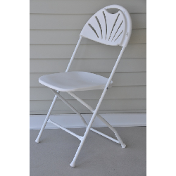 Chair - white folding fanback